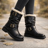 Rhett | Waterproof Tan Mid Calf Boots for Women with Memory Foam Insole - Montrell