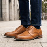 Alessio | Genuine Leather Black Oxford Shoes for Men - Montrell
