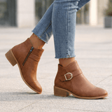 Mirek | Durable Leather Zipper Ankle Boots for Women - Montrell