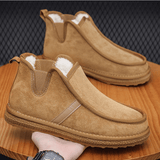 Sunka | Real Suede Mens Slippers with Faux Fur Lining for Comfort - Montrell