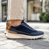 Cassian | Soft Suede Men's Trainers with Hands - Free Fit - Montrell