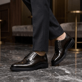 Marlon | Brown Leather Derby Shoes | Men's Shoes - Montrell