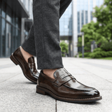 Heritage | Brown Leather Men’s Penny Loafers - Montrell