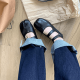 Brooks | Leather Double Strap Ballet Flats | Women - Montrell