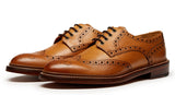 Leon | Premium Tan Calf Leather Men's Dress Shoes for Business Casual - Montrell