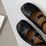 Brooks | Leather Double Strap Ballet Flats | Women - Montrell