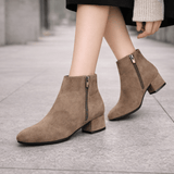Lila | Black Suede Ankle Boots for Women with Pointed Toe Design - Montrell