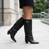 Sophisticated Luxe | Knee High Boots | Structured Fit | Women | Block Heel Boots - Montrell