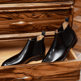 Arden | Premium Black Calf Leather Chelsea Boots - Montrell