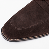 Bond | Water - Resistant Dark Brown Suede Penny Loafers - Montrell