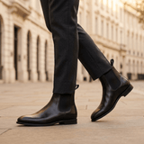 Arden | Premium Black Calf Leather Chelsea Boots - Montrell