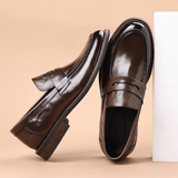 Heritage | Brown Leather Men’s Penny Loafers - Montrell
