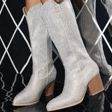 Taylor | Vegan Faux Leather Cowboy Boots with Embellishments - Montrell
