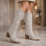 Taylor | Vegan Faux Leather Cowboy Boots with Embellishments - Montrell