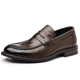 Heritage | Brown Leather Men’s Penny Loafers - Montrell
