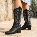 Kylie | Vegan Faux Leather Cowboy Boots for Women - All Seasons - Montrell