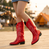 Blair | Vintage - Inspired Burgundy Cowboy Boots - Montrell
