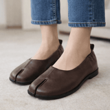 Verona | Microfiber Leather Women’s Split - Toe Ballet Flats - Montrell