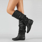 Celeste Noir | Mid - Calf Leather Women’s Boots - Montrell