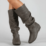 Celeste Noir | Mid - Calf Leather Women’s Boots - Montrell