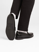 Evander | Leather Penny Loafers | Men’s Black Loafers - Montrell