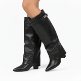 Sophisticated Luxe | Knee High Boots | Structured Fit | Women | Block Heel Boots - Montrell