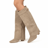 Sophisticated Luxe | Knee High Boots | Structured Fit | Women | Block Heel Boots - Montrell